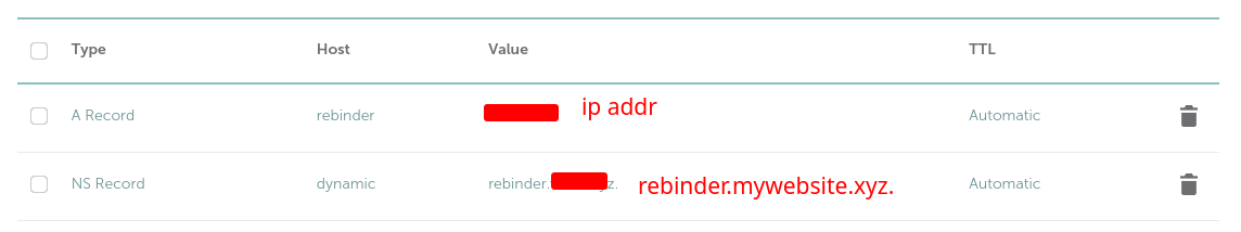 DNS config