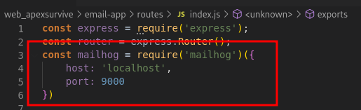 Mailhog port